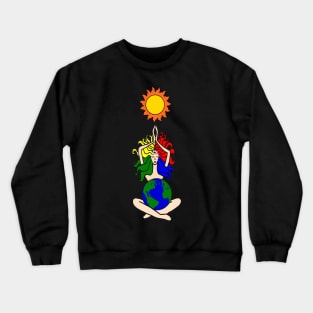 Elemental Sun Goddess Crewneck Sweatshirt